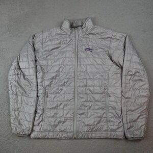 Patagonia Nano Puff Jacket Mens Medium Gray Quilted Insulated Puffer 84211